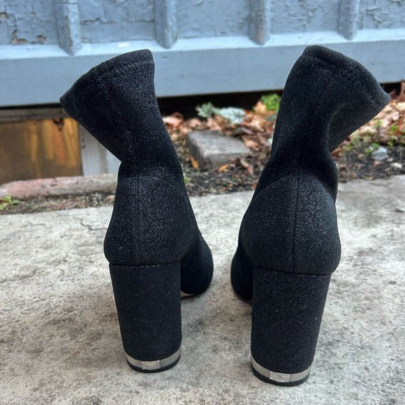 Michael Michael Kors Mandy Black Glitter Stretch-Knit Ankle Boot, size 10 - Picture 13 of 13